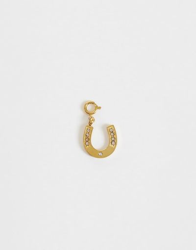 ASOS DESIGN ASOS DESIGN waterproof stainless steel interchangeable lucky horse-shoe charm in gold