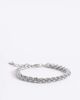 ASOS DESIGN ASOS DESIGN waterproof stainless steel interlocking link chain bracelet in silver - 3