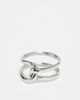 ASOS DESIGN ASOS DESIGN waterproof stainless steel intertwined ring in silver - 1