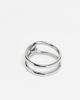 ASOS DESIGN ASOS DESIGN waterproof stainless steel intertwined ring in silver - 2