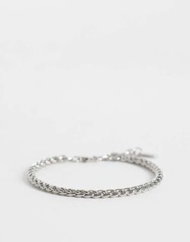ASOS DESIGN ASOS DESIGN waterproof stainless steel link chain bracelet in silver