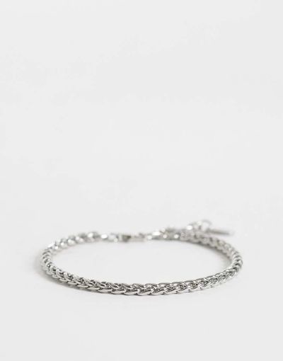 ASOS DESIGN ASOS DESIGN waterproof stainless steel link chain bracelet in silver
