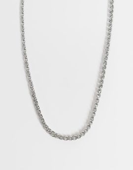 ASOS DESIGN ASOS DESIGN waterproof stainless steel link rope chain necklace in silver