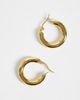 ASOS DESIGN ASOS DESIGN waterproof stainless steel medium hoop earrings in gold tone - 4