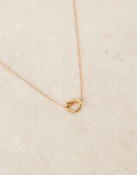 ASOS DESIGN ASOS DESIGN waterproof stainless steel necklace with knot pendant in gold tone