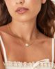 ASOS DESIGN ASOS DESIGN waterproof stainless steel necklace with link chain and faux pearl detail in gold tone - 1