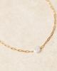 ASOS DESIGN ASOS DESIGN waterproof stainless steel necklace with link chain and faux pearl detail in gold tone - 2