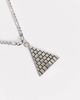 ASOS DESIGN ASOS DESIGN waterproof stainless steel necklace with pyramid pendant in silver tone - 3