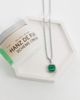 ASOS DESIGN ASOS DESIGN waterproof stainless steel necklace with square malachite pendant in silver - 2