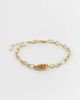 ASOS DESIGN ASOS DESIGN waterproof stainless steel oval faux tigers eye bracelet in gold - 1