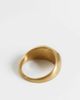 ASOS DESIGN ASOS DESIGN waterproof stainless steel oval flat top brushed signet ring in gold - 3