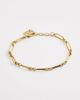 ASOS DESIGN ASOS DESIGN waterproof stainless steel oval link bracelet in gold - 1