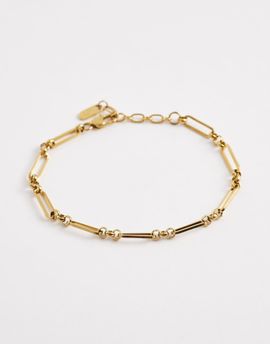 ASOS DESIGN ASOS DESIGN waterproof stainless steel oval link bracelet in gold