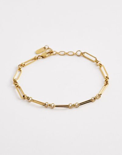 ASOS DESIGN ASOS DESIGN waterproof stainless steel oval link bracelet in gold