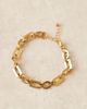 ASOS DESIGN ASOS DESIGN waterproof stainless steel oval link chain bracelet in gold - 3