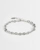 ASOS DESIGN ASOS DESIGN waterproof stainless steel oval link chain bracelet in silver - 1