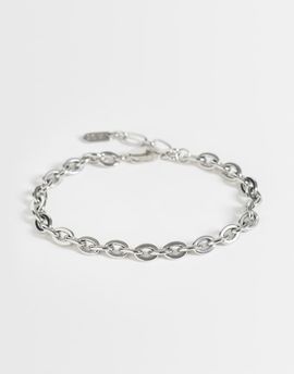 ASOS DESIGN ASOS DESIGN waterproof stainless steel oval link chain bracelet in silver