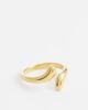 ASOS DESIGN ASOS DESIGN waterproof stainless steel ring with wrap-around design in gold tone - 1