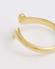 ASOS DESIGN ASOS DESIGN waterproof stainless steel ring with wrap-around design in gold tone - 2