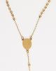 ASOS DESIGN ASOS DESIGN waterproof stainless steel rosary necklace in gold - 2