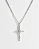 ASOS DESIGN ASOS DESIGN waterproof stainless steel rose centre cross pendant necklace in silver - 1