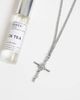 ASOS DESIGN ASOS DESIGN waterproof stainless steel rose centre cross pendant necklace in silver - 4