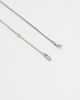 ASOS DESIGN ASOS DESIGN waterproof stainless steel slim rope chain necklace in silver tone - 4