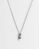 ASOS DESIGN ASOS DESIGN waterproof stainless steel snake pendant necklace in burnished silver - 1