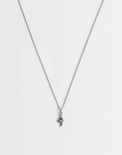 ASOS DESIGN ASOS DESIGN waterproof stainless steel snake pendant necklace in silver