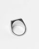ASOS DESIGN ASOS DESIGN waterproof stainless steel square blue lapis semi-precious signet ring in silver - 3