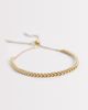 ASOS DESIGN ASOS DESIGN waterproof stainless steel square box chain puller bracelet in gold - 1