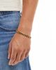 ASOS DESIGN ASOS DESIGN waterproof stainless steel square link bracelet in gold - 1