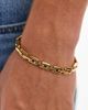 ASOS DESIGN ASOS DESIGN waterproof stainless steel square link bracelet in gold - 3