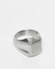 ASOS DESIGN ASOS DESIGN waterproof stainless steel square signet ring in silver - 1
