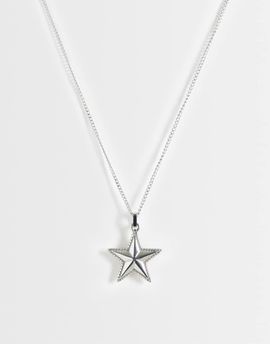 ASOS DESIGN ASOS DESIGN waterproof stainless steel star pendant necklace in silver