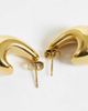 ASOS DESIGN ASOS DESIGN waterproof stainless steel stud earrings with teardrop shape in gold tone - 3