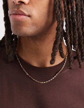 ASOS DESIGN ASOS DESIGN waterproof stainless steel swirl link chain necklace in gold