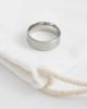 ASOS DESIGN ASOS DESIGN waterproof stainless steel textured plain band ring in silver - 3