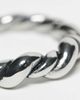 ASOS DESIGN ASOS DESIGN waterproof stainless steel twisted bubble ring in burnished silver - 2