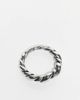ASOS DESIGN ASOS DESIGN waterproof stainless steel twisted bubble ring in burnished silver - 3