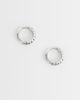 ASOS DESIGN ASOS DESIGN waterproof stainless steel twisted groove hoop earrings in silver - 1