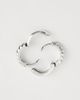 ASOS DESIGN ASOS DESIGN waterproof stainless steel twisted groove hoop earrings in silver - 4