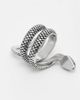 ASOS DESIGN ASOS DESIGN waterproof stainless steel wrap around ring in snake design in silver tone - 2