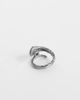ASOS DESIGN ASOS DESIGN waterproof stainless steel wrap around snake ring with garnet stone in silver - 3