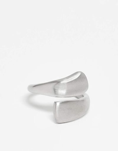 ASOS DESIGN ASOS DESIGN waterproof stainless steel wrap ring in silver