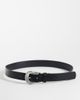 ASOS DESIGN ASOS DESIGN wave molten buckle faux leather belt in black - 1