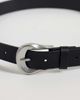 ASOS DESIGN ASOS DESIGN wave molten buckle faux leather belt in black - 2