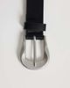 ASOS DESIGN ASOS DESIGN wave molten buckle faux leather belt in black - 3