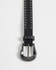 ASOS DESIGN ASOS DESIGN wave molten buckle studded faux leather belt in black-Brown - 2