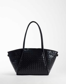 ASOS DESIGN ASOS DESIGN weave belted tote bag in black